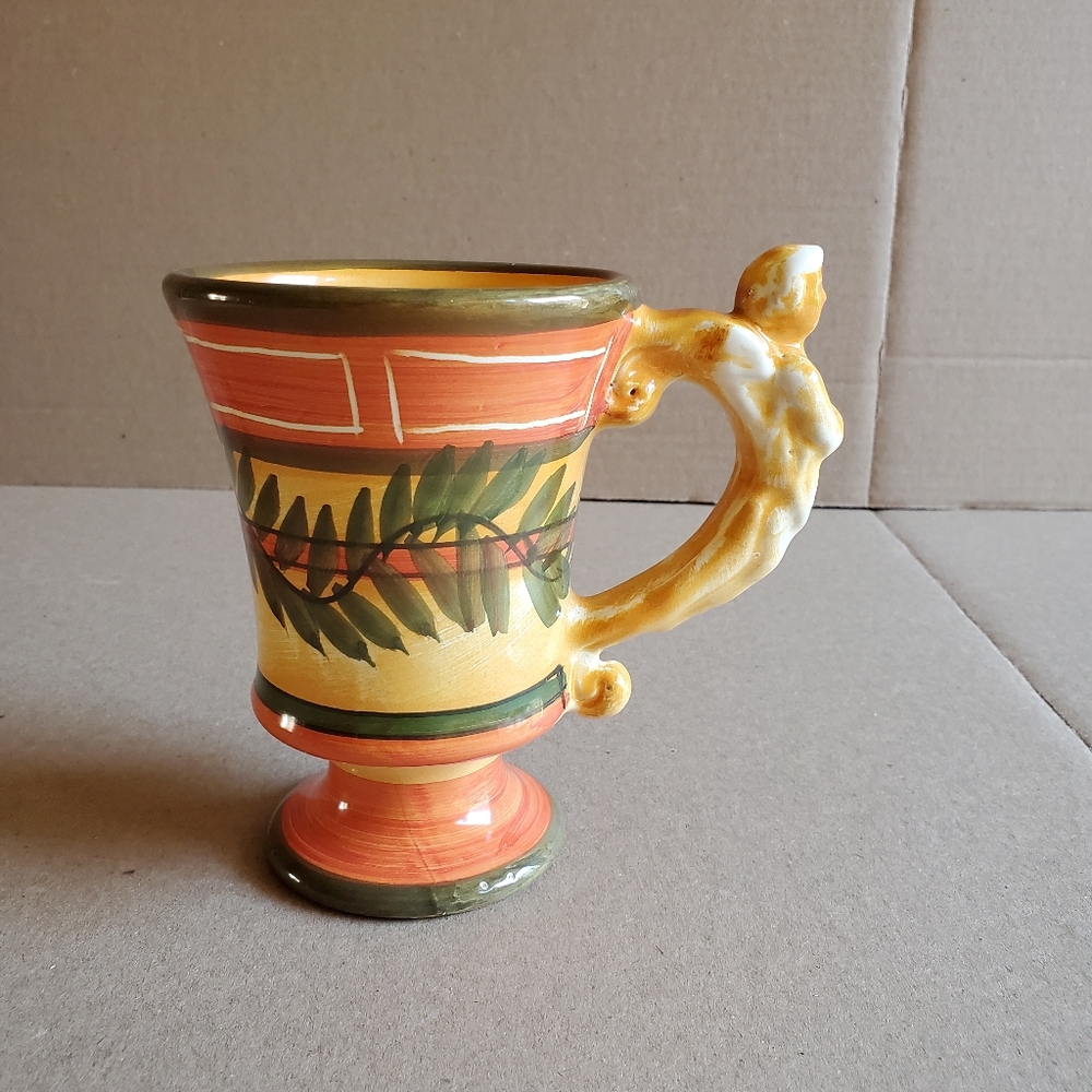 Coffee Mug Ceramic Unique Sculpted Handle Resemble Human Figure